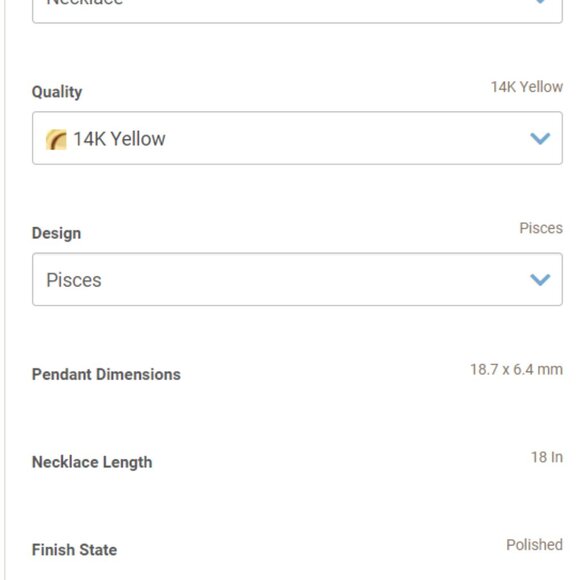 14K Yellow Gold Zodiac 18" Necklace - Picture 6 of 6